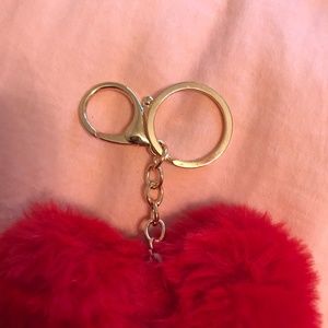Accessories - Red Fluffy Heart Keychain Accessories - Red Fluffy Heart Keychain